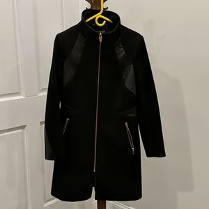 Via Spiga wool and leather trench coat